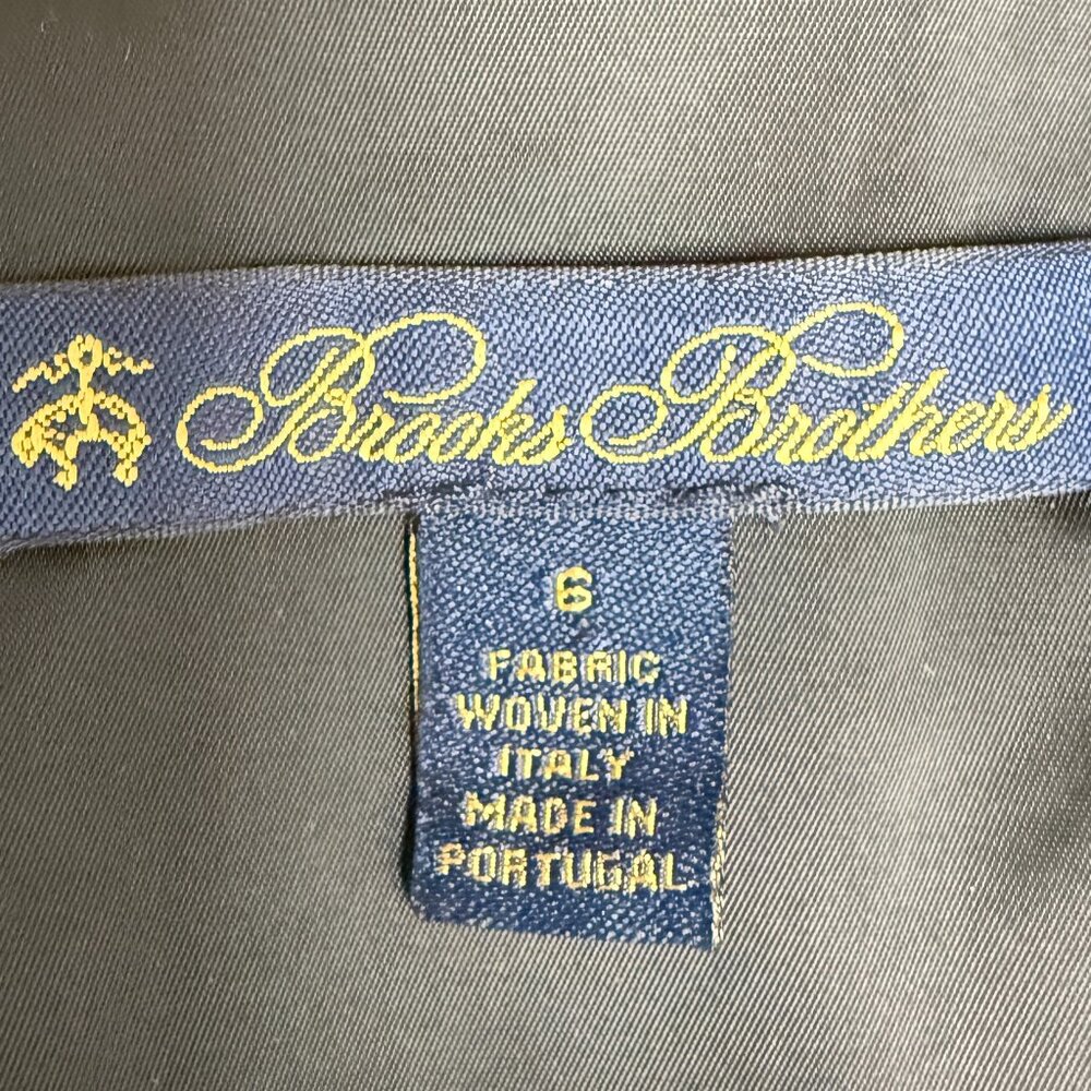 EUC Women's BROOKS BROTHERS‎ Belted Linen Blazer Black | Size 6 - Picture 5 of 11